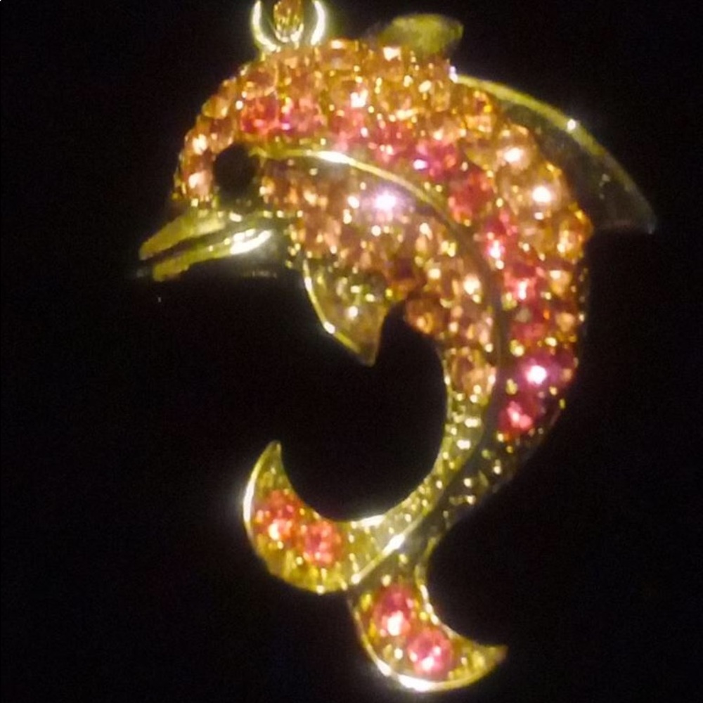 Pink dolphin pendant